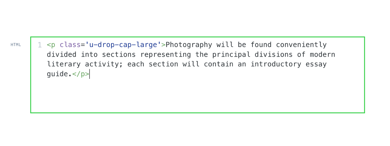 Tripoli Ghost Theme Typography Dropcap HTML Card